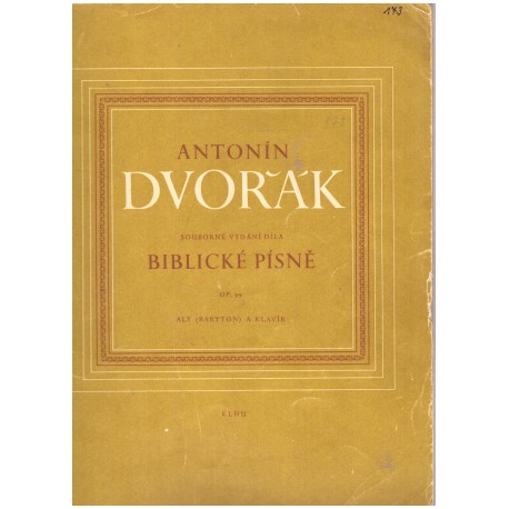 Dvořák, A.: Biblické písně - Alt (baryton) a klavír