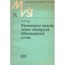 Nagy, J.: MVŠT - Elementární metody řešení obyčejných diferenciálních rovnic