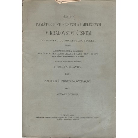 Cechner, A.: Soupis památek historických a uměleckých v Království českém od pravěku do počátku XIX. století
