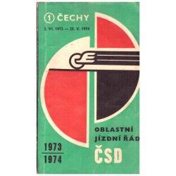 Oblastní jízdní řád ČSD , Čechy, 1973-1974